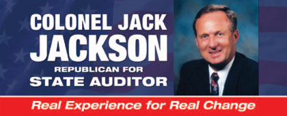 Colonel Jack Jackson for State Auditor Brochure front